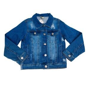NWT Milon Size 4 Distressed Jean Jacket